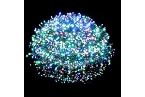 Nataland Catena Luminosa 2000 Led - 105 Metri Interno Ed Esterno, Serie Certificata Con Controller 8 Funzioni, Per Illuminazione Casa, Negozio e Albero di Natale (Multicolor, 2000 Led - 105 Metri)