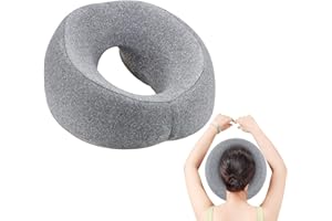 Tuevob Face Down Pillow Massage head Cushion Facial Support Bolsters Cradle Pad Memory Foam Travel Neck Body Massage Face Pillow Ergonomic Prone Headrest Beauty Cushion for Spa, Salons Bed Nap-Grey