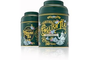 New English Teas Vintage Victorian Tea Tin with 240 English Afternoon teabags