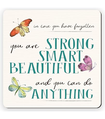SmartyPants Untersetzer Mit Motto – 9x9 Cm, Weiß, Mit Inspirierenden Sprüchen, Für Drinks & Deko