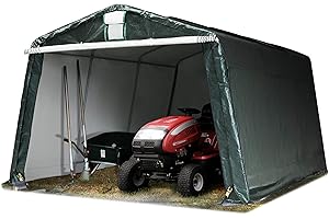 TOOLPORT Garagenzelt Carport 3,3 x 4,7 m Grün – Weidezelt, Unterstand & Lagerzelt – PE-Plane 450 N, robuste Stahlrohrkonstruktion, wetterfester Schutz für Auto & Garten