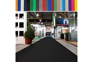 casa pura Tappeto Messet fino a 40 m di lunghezza – ignifugo – tappeto di avvento, tappeto VIP – Prodotto per uso privato e commerciale., Polipropilene, Nero, 2 m x 4 m