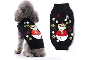 HRTTSY Weihnachten Hundepullover, Winter Warmer Hund Katze Pullover Kleidung Haustier Mantel Kostüm Welpenpullover Pullover Bekleidung für kleine mittelgroße Hunde Großer Hund Haustierpullover