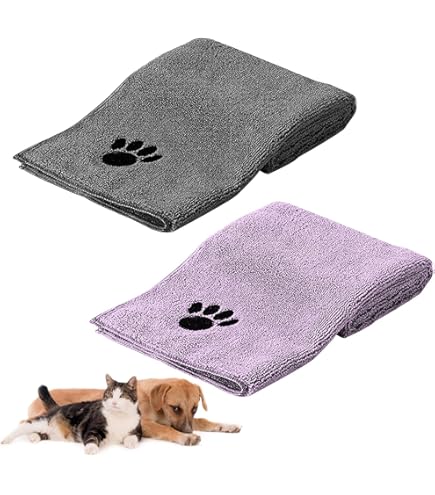 Asciugamani Rapid Asciugatura Per Cani - 2 Pezzi Microfibra 90x50 Cm - Foto 5