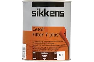 Sikkens Cetol Filter 7 Plus RM - Speciale vernice trasparente per esterni, colori e dimensioni assortiti 1 litro Noce