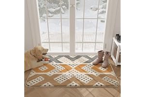 COLOR&GEOMETRY Color G Tapis Entrée Intérieur, Tapis de Porte Lavable & Ultra Absorbant, Paillasson Antidérapant pour Intérieur, Extérieur, Chambre, Cuisine, Salle de Bain, Couloir - 50 x 80 cm, Jaune