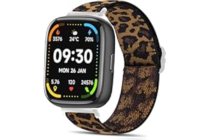 IDW17, IDW20, IDW21, IDW23, IDW25, IDW26 Smart Watch Bands, Lamshaw Stretch Elastics Nylon Adjustable Replacement Strap Accessories for Men & Women Compatible for Faweio IDW26 1.83 Inches Smart Watch,