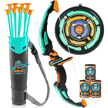 Kit Tir à L'Arc Enfant - Arc + 10 Flèches + Cible + Carquois (à Partir De 3 Ans)