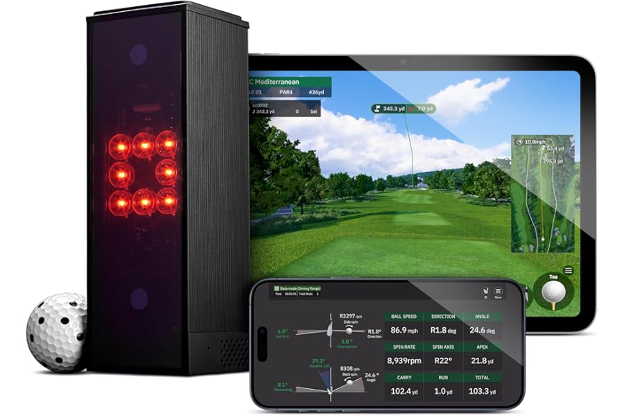 Square Golf Unisex Indoor Launch Monitor, Black