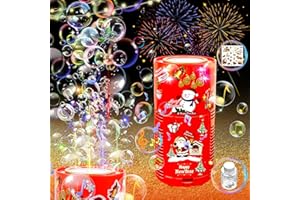 XINRONGDA Feuerwerk Seifenblasenmaschine mit Lichtern und Musik, Automatischer Feuerwerk Seifenblasen Hersteller für Kinder, Zeremonie, Weihnachten, Party
