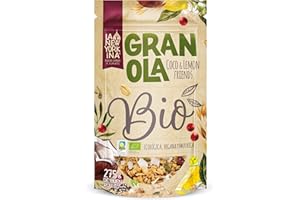 La Newyorkina Granola Coco Lemon Friends 275g Con Coco Rallado, Frutos Secos y Aceite de Oliva Virgen Extra