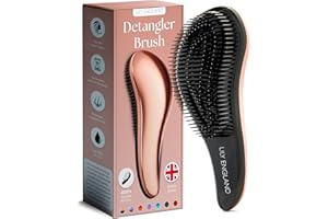 Brosse à Cheveux Démêlante Superbe Qualité Salon Coiffure - La Meilleure Brosse pour les Cheveux Fins, Épais, Bouclés, Secs et Humides et les Enfants, le Cadeau Idéale (Couleur Or Rose) - Lily England