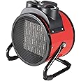 Valex 1860106 - Generatore aria calda, 3kW, 2 livelli di potenza, Rosso/Nero, 26 x 20.5 x 29.5 cm