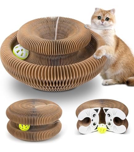 Kratzkokon Für Katzen 2025 - Faltbare Kratzunterlage Mit Spielball Für Innen & Außen