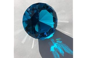 FAIRY TAIL & GLITZER FEE Szklany diament szkło kryształowe 5 cm diament brylant szkło dezodiamant (ocean blue)