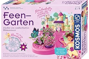 KOSMOS 632144 Feen-Garten, Züchte EIN Zauberhaftes duftendes Blütenmeer, Pflanz- und Experimentierstation inkl.2 Sorten Saatgut, Experimentierkasten für Kinder ab 6 Jahre