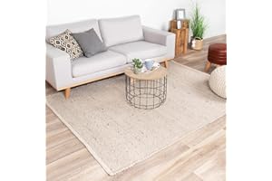 ‎FRAAI | HOME & LIVING FRAAI | Home & Living Wollteppich - Feline Weiß Wolle - Flachgewebe - Einfarbig - Modern, Skandinavisch - Wohnzimmer, Esszimmer, Schlafzimmer - Carpet