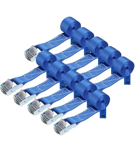 SOMLAW Korte spanbanden met ratel, 35 cm, 10 stuks, zwart, voor auto, fiets, motorfiets