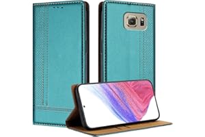 Mo-Beauty Mobile Phone Case for Samsung Galaxy S6, PU Leather Flip Foldable for Samsung S6 with Stand Function Card Slots Magnetic Case (Green)
