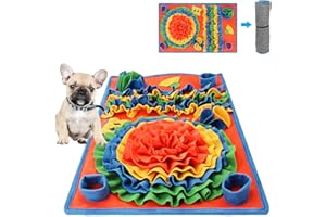 Boruit Tappetino Olfattivo Cane, Materassino per Cani e Gatti Tappeto Olfattivo Attivazione Sniffing Giochi Cane Tappeto Cane 6 Modi per Nascondere Giochi Interattivi per Cani(60X 35CM)