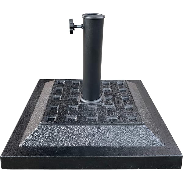 Support De Parasol Relaxdays Pour Tige 38-48 Mm - Noir, Résistant Aux Intempéries