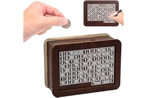 ZOUWEL sparbox mit Zahlen ankreuzen, Wiederverwendbare spardose mit zähler und Marker Pen, sparbox 1000 Euro Geld sparen Challenge Spar Challenge, spardose Kinder (1000)