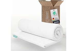 ‎SNOOZE PROJECT Snooze Project - 90 x 200 x 6 cm Matratzen Topper - Visco-Foam Weich - 6cm Höhe - Memory-Schaum RG 50 Schaumstoff - Allergiker-geeignet - Bezug waschbar - 90x200 Matratzentopper
