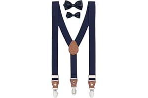 BomGuard bambino bretelle papillon Set 8-17 anni, altezza 135 cm - 175 cm