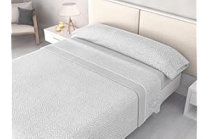 HM'S HOME'SECRET Juego de Sábanas Invierno Polar Pirineo 120 g/m² Perchado Doble Cara – Finas pero Cálidas – 3 Piezas con Bajera Ajustable Perimetral – Camas 90, 105, 135, 150 y 180cm (Luma Gris, Cama 135cm)