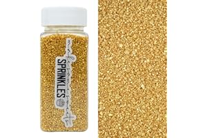 MS GOOD MakeSomeSweets GOLDEN SHINING STARS Commestibile Sprinkles - ORO - Vegano, Senza Olio di Palma, Decorazione di Lusso Per Dolci e Salatini, 100g