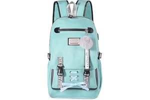 HANXIUCAO Filles Sac À Dos Adolescent Boule De Poils Pull Fleur Sac À Dos 20-35L Femelle Étudiant Collège Verrouillé Cartable Antivol Sac À Dos Avec Port De Charge USB