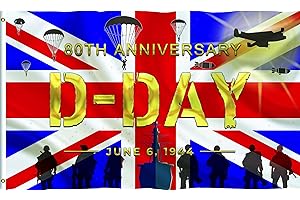 LEVVIYE D DAY 80th Anniversary Flag Banner Decorations Normandie 5ft 3ft UK Army Military Soldier