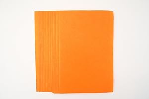 a2bsales 10 x A4 Felt Sheets - Orange - Arts & Craft Fabric Material