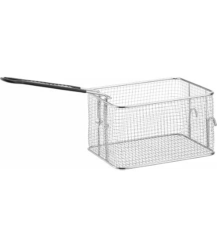 Panier à Frites HENDI En Acier Inoxydable – Compatible Friteuses 8 Litres (modèles 2207208, 207307, 209202, 209301, 207369, 207376) – Poignée Longue Anti-Chauffe
