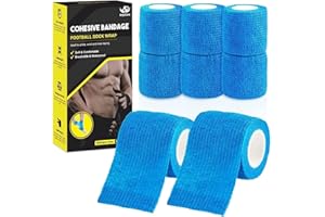 AnjoCare Self Adhesive Bandage Wrap(8 Pack),Breathable Elastic Athletic Tape,Cohesive Bandage Wrap for First Aid,Sports Injury,Wrist and Ankle Sprains Protection,Vet Wrap for Dogs,Horses (5CM X 4.5M)