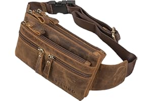 STILORD 'Damian' Grande Marsupio Tracolla Pelle per Uomo Donna Borsa da Cintura Vintage Crossbody Bag Borsello Monospalla per Running Festival Feste Cuoio Vero