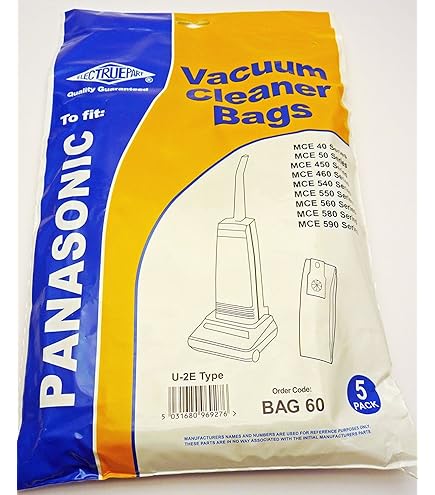 5x Panasonic Zylinder Staubsaugerbeutel C-2E Typ - MCCG461 MCCG461K