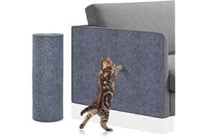 Adiwo Mata do drapania dla kota, samoprzylepny drapak wspinaczkowy, odporny na zarysowania, ochraniacz na meble, podkładka do dywanu na sofy i ściany (jasnoszary, 30 x 100 cm)