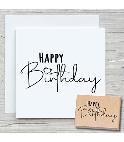 Geburtstags-Stempel Handschrift - Textstempel Für Karten & Geschenke