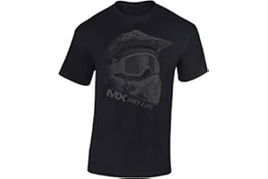 BADDERY T-Shirt: MX Dirt Life - Motocross- Moto Tee-Shirt - Moto-Cross - Biker - Motocycle - Quad - Motocycliste - Idée Cadeau - Homme-s Femme-s -Outdoor - Bikeur - USA - Noir - Moto-X - VTT - Mécanicien