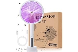 TTCOTOKE Racchetta Antizanzare Elettrica, 3000V Portatile USB R, 2 in 1 Lampada UV per Casa Giardino Campeggio Interni ed Esterni, Grande