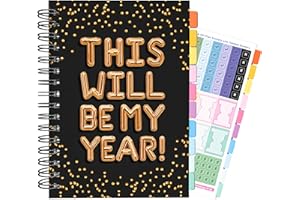FABULOUS PLANNING Slimming World Compatible - 3 MONTH Food Diary - Stickers - Countdown Card - Weekly Weigh In - Measurements - Activity Tracker - Ring bound (Black This Will Be My Year!) 2025