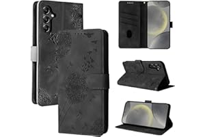 Rostsant Handyhülle für Samsung Galaxy S24 Löwenzahn PU Leder Samsung Galaxy S24 Flip Case Brieftasche Tasche Hülle Magnetisch Handyhülle für Samsung Galaxy S24 Schwarz