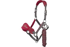 LeMieux Vogue Fleece Headcollar & Rope Mulberry Headcollar, Unisex Adulto
