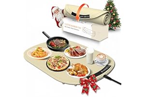 ‎MYMULIKE MYMULIKE Elektrisches Warmhalte-Tablett für Lebensmittel,Warmhalteplatte für Speisen,vollflächige Heizung,40-100°C,Tragbare und Faltbare Heizplatte für Warm Halten oder Auftauen fanyichengz