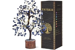 Yatskia Lapis Lazuli Crystal Tree of Life, Feng Shui Crystal Decor, Gemstone Tree Gifts For Women, Home Decor Gifts, Birthday Gifts For Mum, Shelf Ornaments