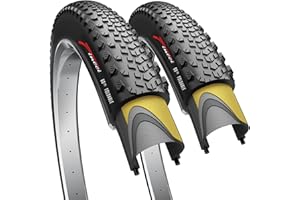 Fincci Gravel Pneus 700 x 40c avec Protection Anti Crevaison 1mm - Paire Pliable Tire 28 x 1.6 Pouces - Pack of 2X 42-622 pour Électrique & Route & de Ville & VTT Velo, Tournée Bicyclette - 60 TPI