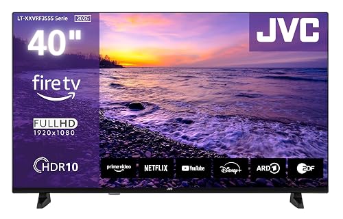 JVC Fernseher 40 Zoll Fire TV Full HD Smart TV HDR Fernseher mit Alexa Sprachsteuerung und Triple Tuner, LED TV LT-40VRF3555 (2026)
