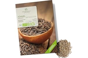 GROWGREENS Semi di cumino biologiche - Semi di erbe aromatiche da coltivare in cucina, sul balcone, sul orto rialzato e in giardino