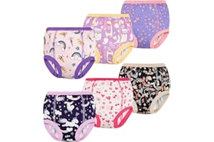 FLYISH DIRECT 6er Pack Töpfchen Trainingshose, 6-Schicht Kinder Töpfchen Trainingsunterhosen, Weich und Atmungsaktiv Töpfchen Trainingshose, 110/4T